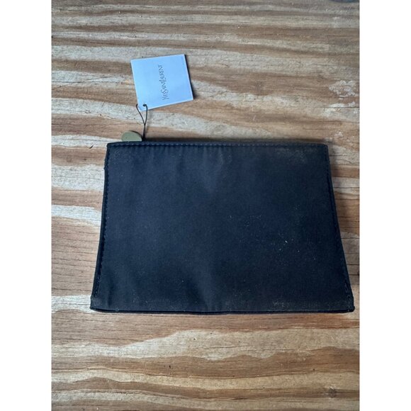 Yves Saint Laurent Black & Gold Beaute Makeup Pouch With Zipper Closure - Picture 4 of 6